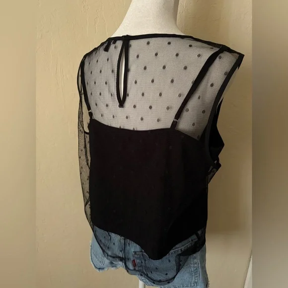 Express sheer polka dot top - Picture 4 of 5